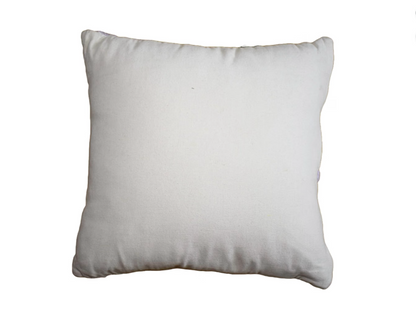 LAI Decore Aari Embroidery Cotton Cushion Cover - Home Decor, Cushion Covers 20 Inch X 20 Inch, Square Cushions for Sofa Bed Chair Table Diwan Couch Birthday Wedding Gift, Color Off White, Set of 1